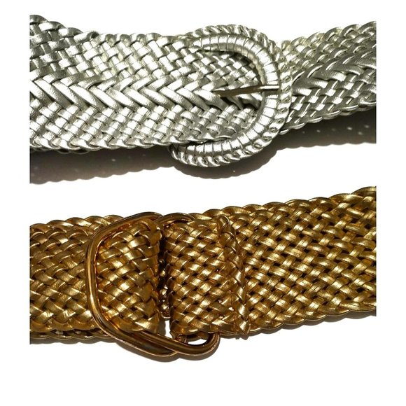 80's Vintage Woven Metallic Gold Braided
Belt main image 0